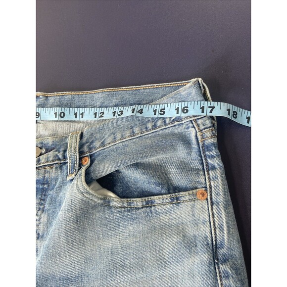Levis 501 Original Fit Stretch Distressed Denim Jeans 32 x 30 - Picture 5 of 9